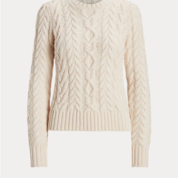 Rag & Bone Off-White Cable Knit Sweater - Size Small - Picture 3 of 6